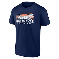 Men's  Navy Denver Broncos Route Runner T-Shirt