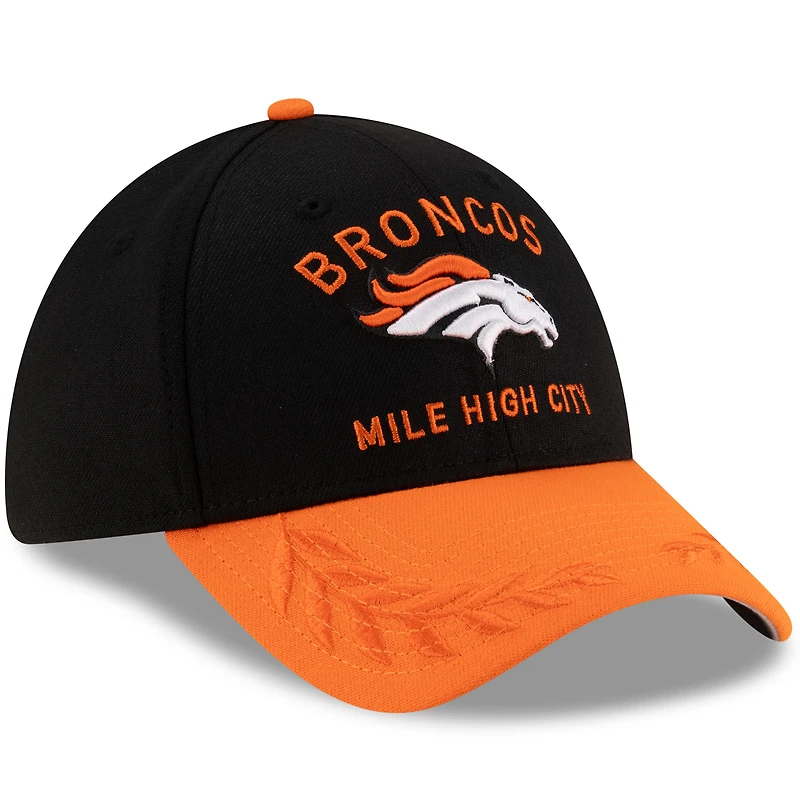 Men's New Era Black/Orange Denver Broncos 2025 NFL Draft 39THIRTY Flex Hat
