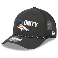 Casquette ajustable New Era noire Denver Broncos 2025 Inspire Change 9FORTY M-Crown pour homme
