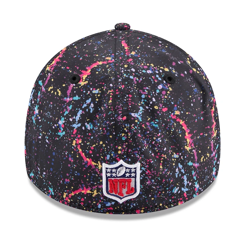 Casquette New Era noire Denver Broncos 2025 NFL Crucial Catch 39THIRTY Flex pour homme