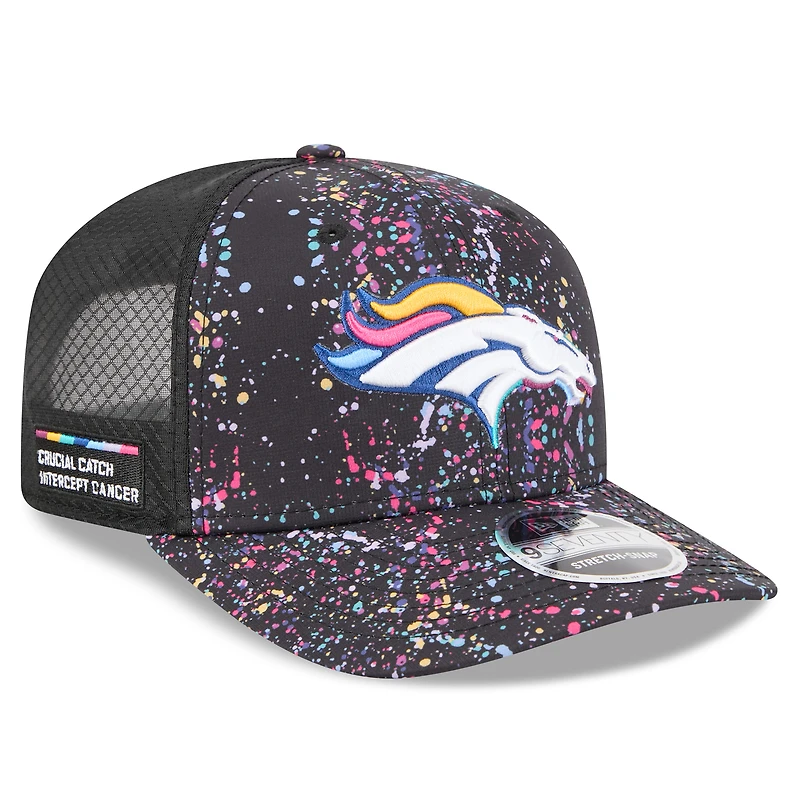 Casquette ajustable NFL Crucial Catch 9SEVENTY noire New Era des Broncos de Denver 2025 pour homme