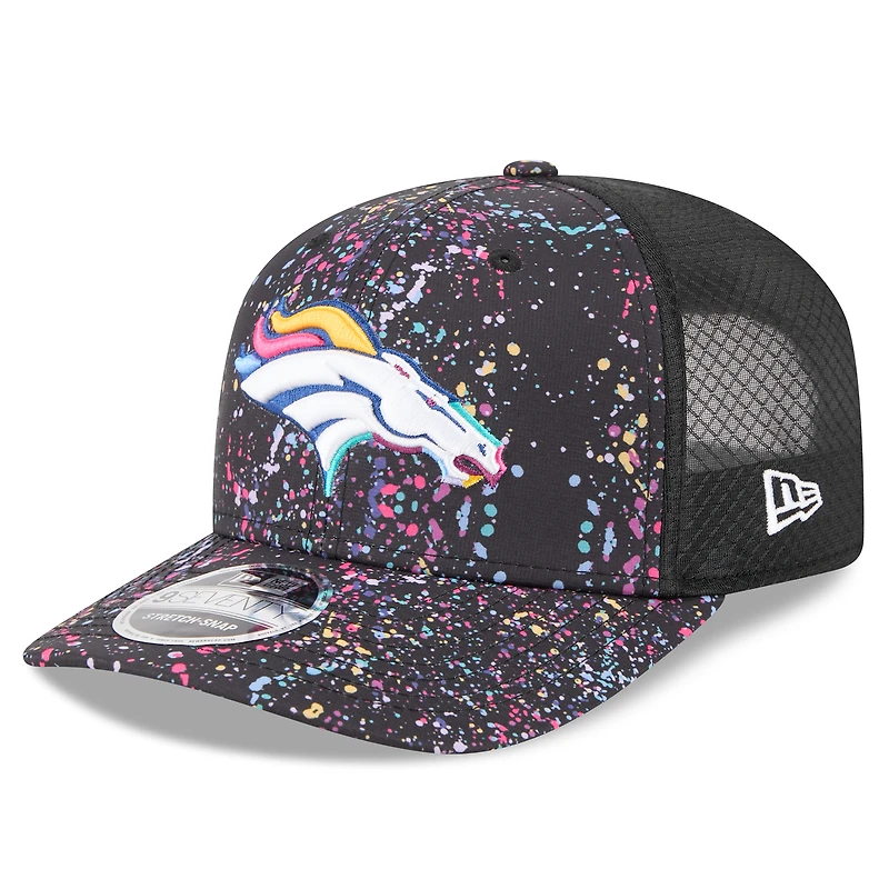 Casquette ajustable NFL Crucial Catch 9SEVENTY noire New Era des Broncos de Denver 2025 pour homme
