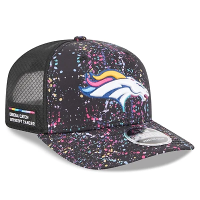 Casquette ajustable NFL Crucial Catch 9SEVENTY noire New Era des Broncos de Denver 2025 pour homme