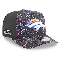 Casquette snapback 9FIFTY noire New Era Denver Broncos 2025 NFL Crucial Catch pour homme