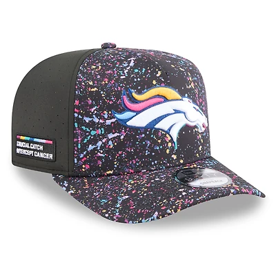 Casquette snapback 9FIFTY noire New Era Denver Broncos 2025 NFL Crucial Catch pour homme