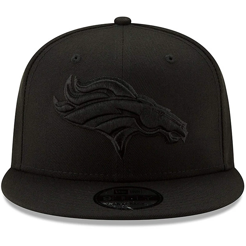 Casquette ajustable 9FIFTY noire sur noire des Broncos de Denver New Era pour homme