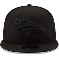 Casquette ajustable 9FIFTY noire sur noire des Broncos de Denver New Era pour homme