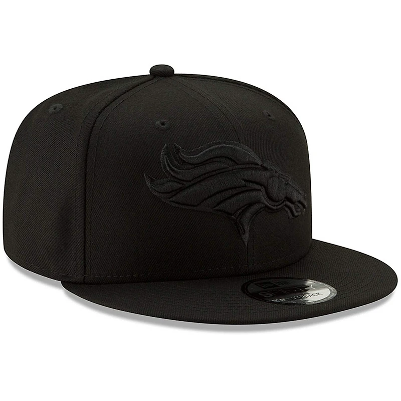 Casquette ajustable 9FIFTY noire sur noire des Broncos de Denver New Era pour homme