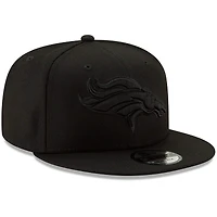 Casquette ajustable 9FIFTY noire sur noire des Broncos de Denver New Era pour homme