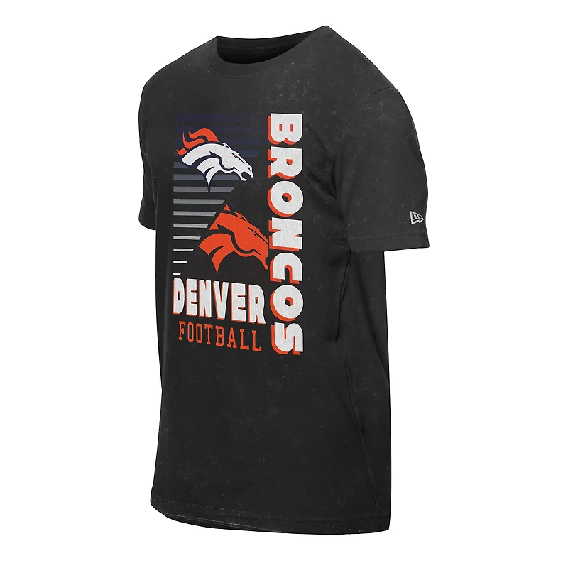 Men's New Era Black Denver Broncos Enzyme Washed Oversized T-Shirt