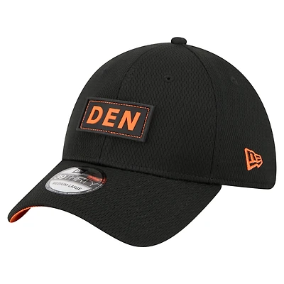 Casquette 39THIRTY Flex noire New Era pour homme avec logo des Broncos de Denver