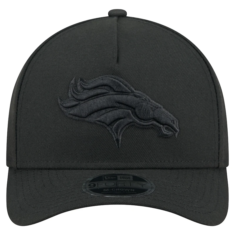 Casquette ajustable 9FORTY M-Crown A-Frame noire pour homme, collection Team Denver Broncos