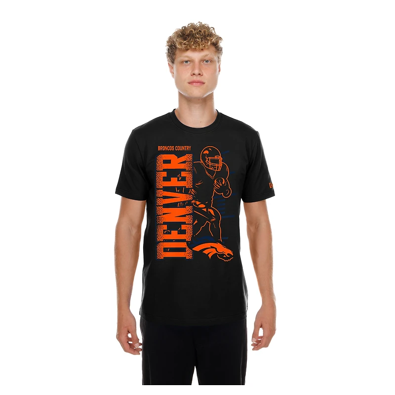 T-shirt noir New Era pour homme, camp d'entraînement des Broncos de Denver