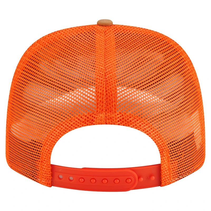 Men's New Era  Brown/Orange Denver Broncos Team Patch Split Panel 9SEVENTY Adjustable Trucker Hat