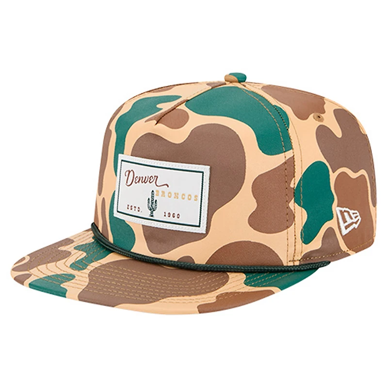 Casquette snapback New Era 19TWENTY pour homme, motif camouflage Denver Broncos Duck Rope