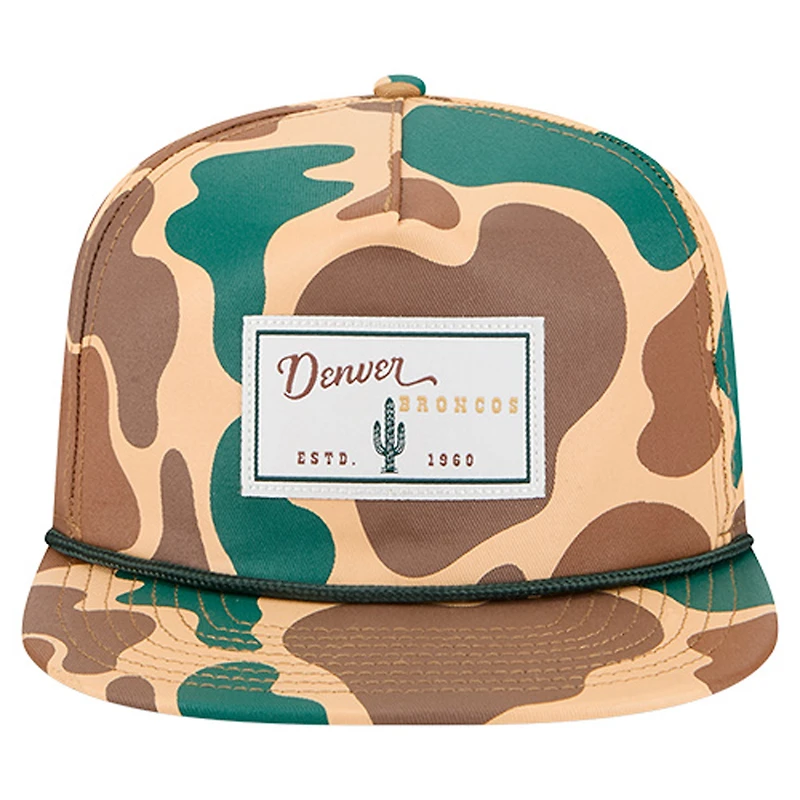 Men's New Era  Camo Denver Broncos Duck Rope 19TWENTY Snapback Hat