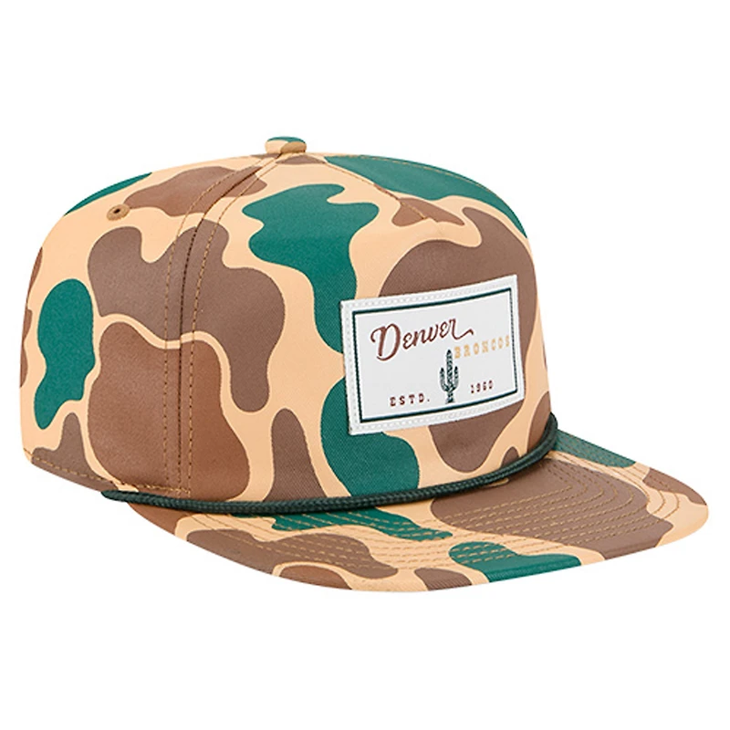 Men's New Era  Camo Denver Broncos Duck Rope 19TWENTY Snapback Hat