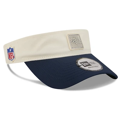 Casquette New Era pour homme, crème/marine, Denver Broncos, camp d'entraînement NFL 2026, visière ajustable