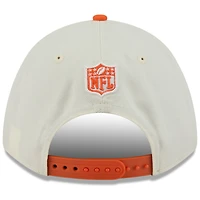 Men's New Era Cream/Orange Denver Broncos 2025 NFL Draft 9FORTY A-Frame M-Crown Adjustable Hat