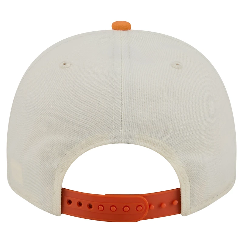 Men's New Era  Cream/Orange Denver Broncos Washed A-Frame 9FIFTY Snapback Hat