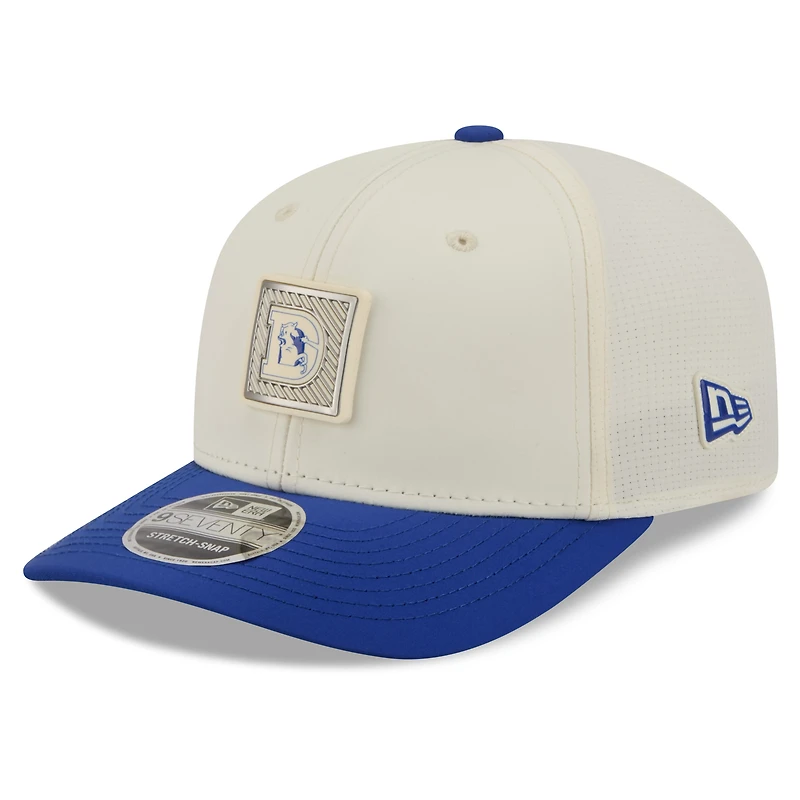 Men's New Era Cream/Royal Denver Broncos 2026 NFL Training Camp 9SEVENTY Adjustable Hat
