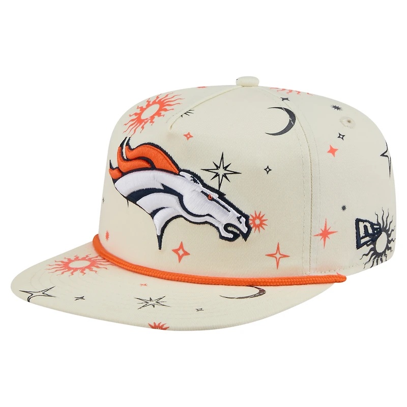 Men's New Era Cream Denver Broncos Celestial Golfer Adjustable Hat