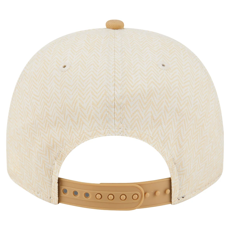 Men's New Era  Cream Denver Broncos Herringbone 9FIFTY A-Frame Snapback Hat
