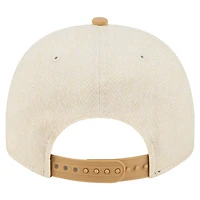 Men's New Era  Cream Denver Broncos Herringbone 9FIFTY A-Frame Snapback Hat