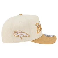 Men's New Era  Cream Denver Broncos Herringbone 9FIFTY A-Frame Snapback Hat