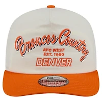 Men's New Era Cream Denver Broncos Script 19TWENTY Adjustable Hat