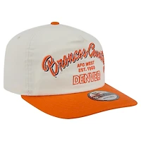 Men's New Era Cream Denver Broncos Script 19TWENTY Adjustable Hat