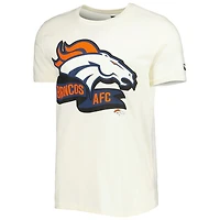 T-shirt pour homme New Era Crème Denver Broncos Sideline Chrome