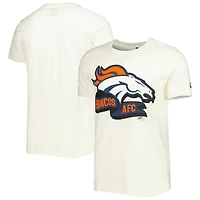 T-shirt pour homme New Era Crème Denver Broncos Sideline Chrome