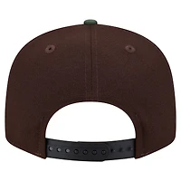 Casquette snapback New Era 9FIFTY pour homme, marron foncé, motif camouflage Denver Broncos Burnt Wood.