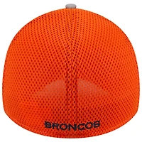Casquette flexible 39THIRTY Denver Broncos Pipe New Era pour hommes, gris/orange