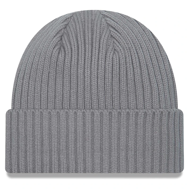 Bonnet en tricot à revers New Era pour hommes, gris chiné, Denver Broncos Color Pack