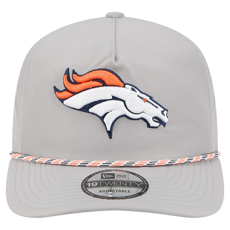 Casquette New Era grise Denver Broncos Rope 19TWENTY pour homme
