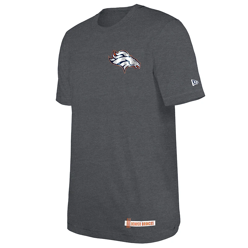 Men's New Era Heather Navy Denver Broncos 2024 NFL Training Camp T-Shirt