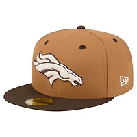 Men's New Era  Light Brown/Dark Brown Denver Broncos Two-Tone Walnut 59FIFTY Fitted Hat