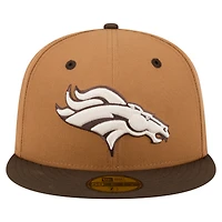 Men's New Era  Light Brown/Dark Brown Denver Broncos Two-Tone Walnut 59FIFTY Fitted Hat