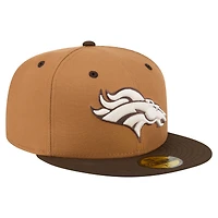 Men's New Era  Light Brown/Dark Brown Denver Broncos Two-Tone Walnut 59FIFTY Fitted Hat