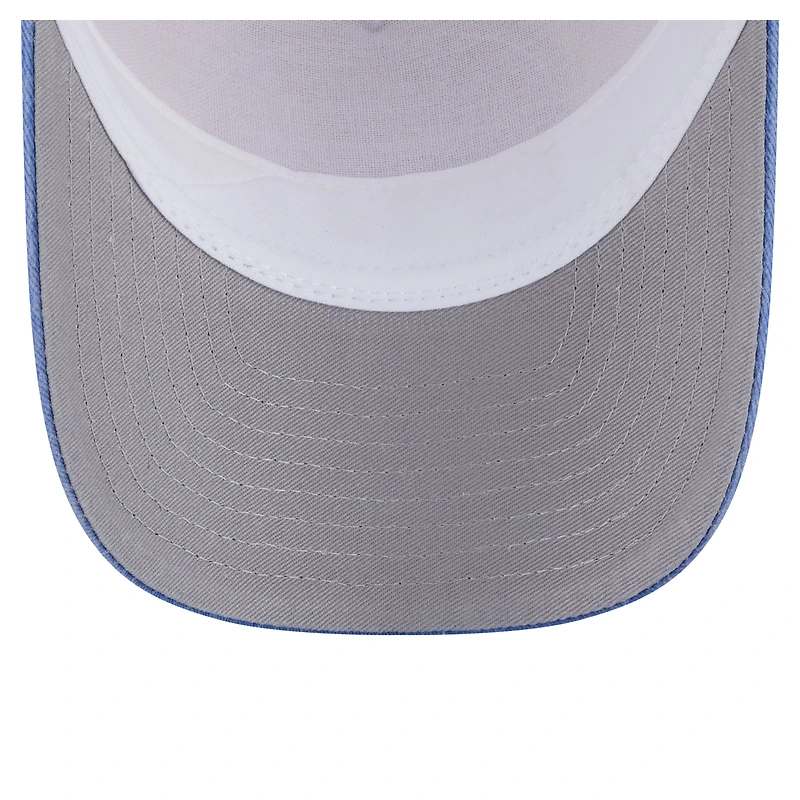 Casquette ajustable New Era Denver Broncos naturelle à couronne en A effilochée 9FORTY pour homme