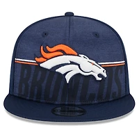 Casquette Snapback 9FIFTY pour homme New Era bleu marine Denver Broncos 2023 NFL Training Camp