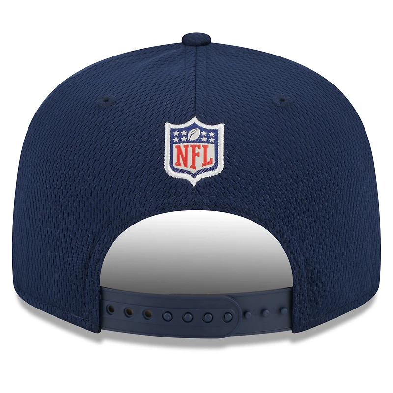 Casquette Snapback 9FIFTY pour homme New Era bleu marine Denver Broncos 2023 NFL Training Camp