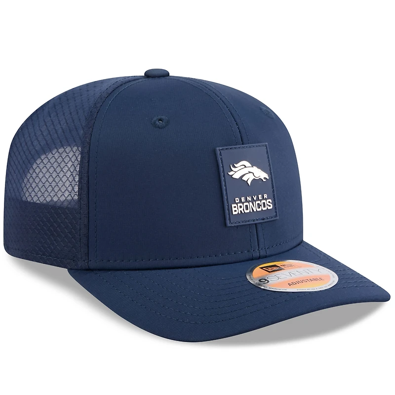 Men's New Era Navy Denver Broncos 2025 Sideline  9SEVENTY Trucker Adjustable Hat