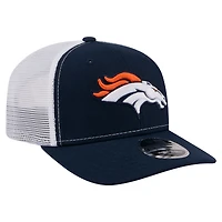 Casquette trucker ajustable New Era Denver Broncos 9SEVENTY bleu marine pour homme