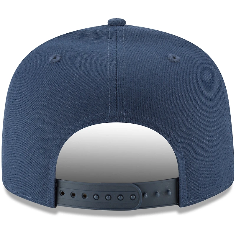 Casquette Snapback réglable 9FIFTY Basic des Denver Broncos New Era pour homme, bleu marine
