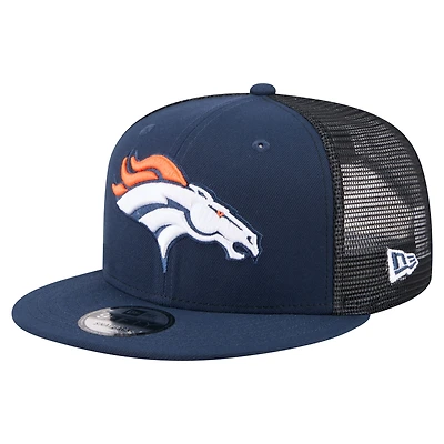 Casquette trucker snapback New Era 9FIFTY bleu marine Denver Broncos Core Team pour homme