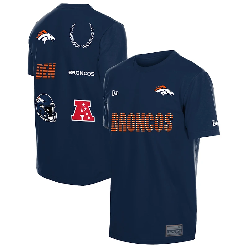 Men's New Era  Navy Denver Broncos Match T-Shirt