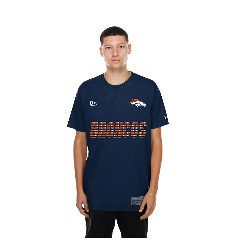 Men's New Era  Navy Denver Broncos Match T-Shirt